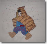 俺が宿　岳栄館のシンボルマークの「雪ん子」の刺繍　行方不明になってしまいました